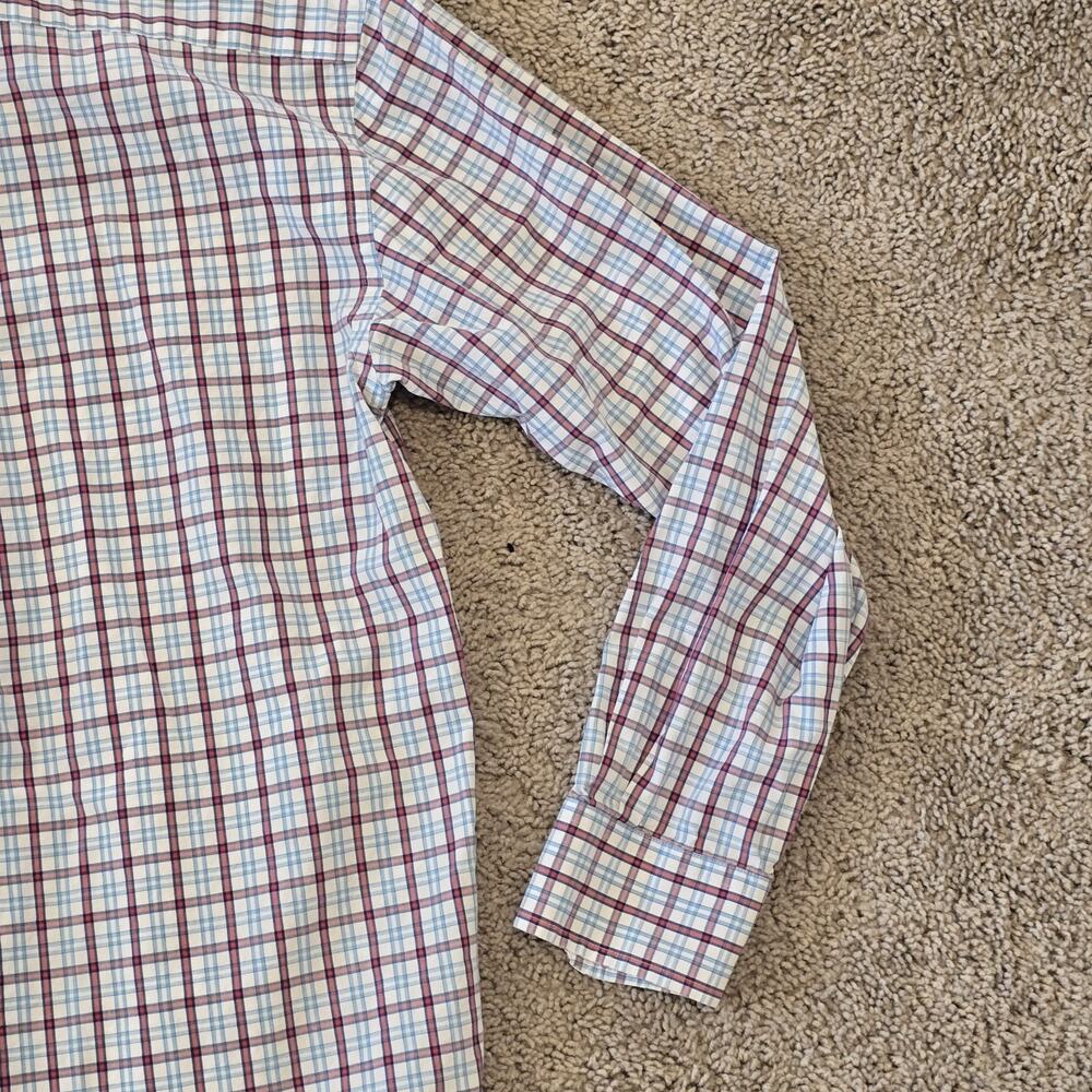Vineyard Vines Whale Gingham Button Down Shirt Blue Red Mens S - Picture 10 of 10
